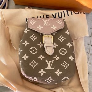 Louis Vuitton MINI neutral khaki backpack spring in the city bag